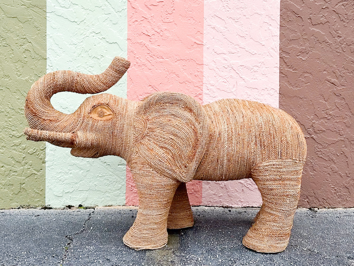 Large Rattan Elephant