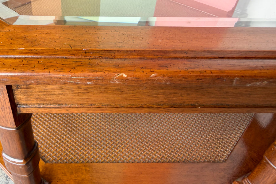 Handsome Faux Bamboo Coffee Table