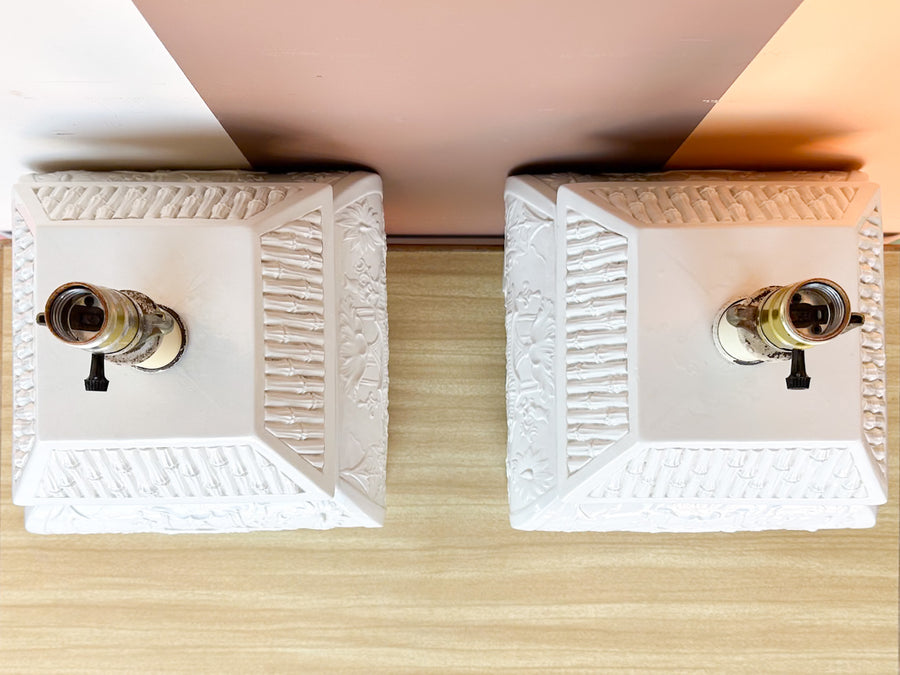 Pair of Italian Ceramic Pagoda Lamps