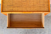 Old Florida Rattan Wrapped Nightstand on Castors