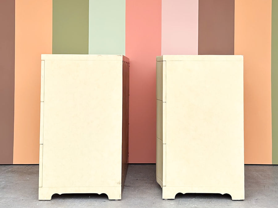 Pair of Lane Venture Serpentine Front Chests