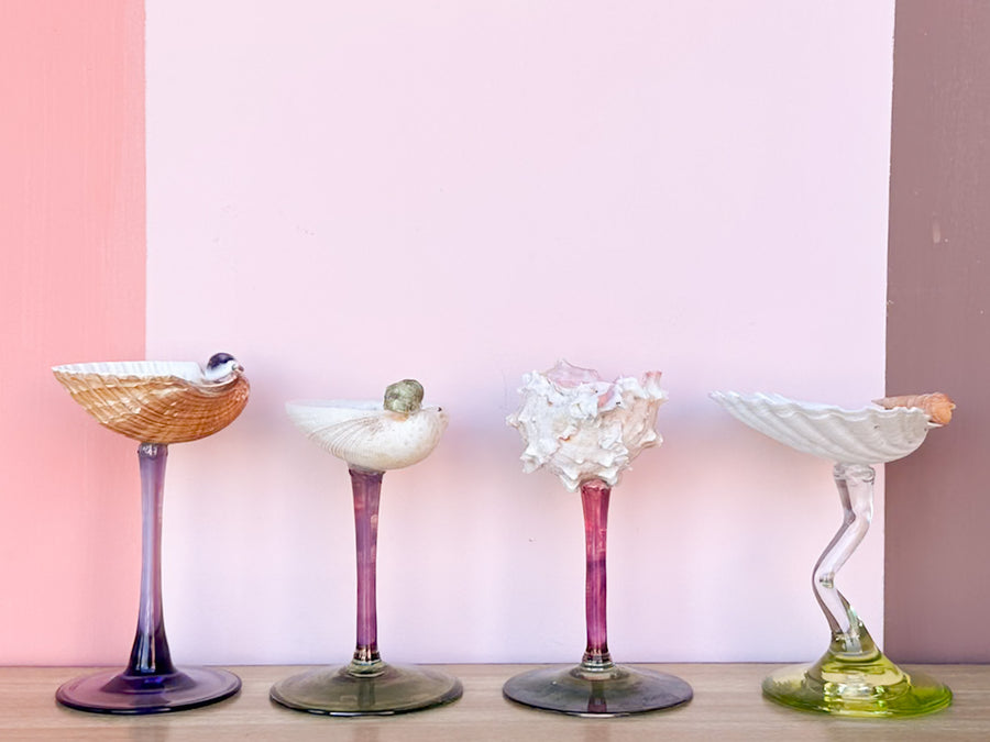 Set of Four Colorful Shell Coupes