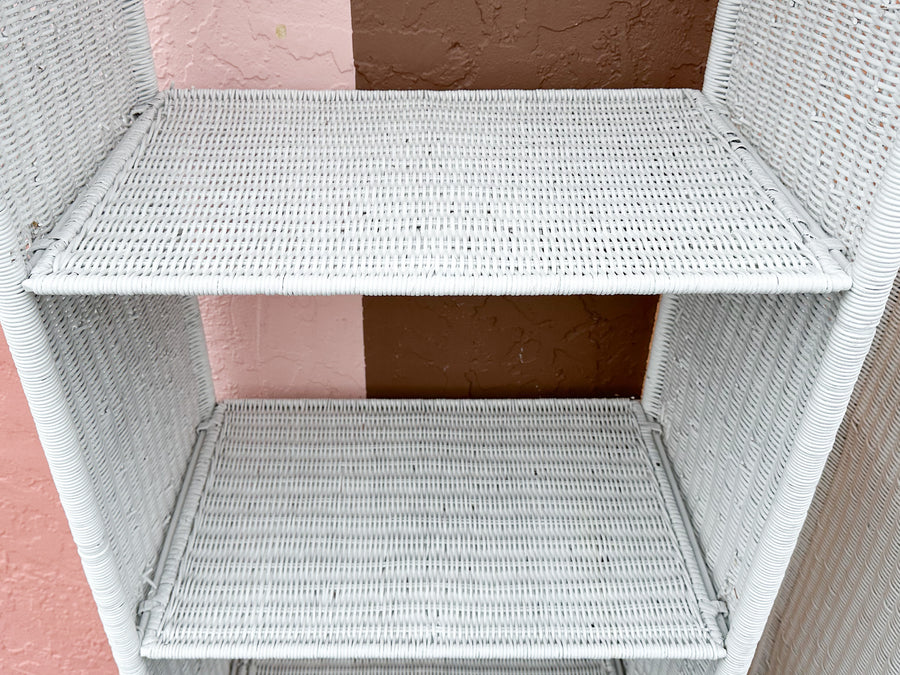 Pair of Moroccan Style Wicker Etageres