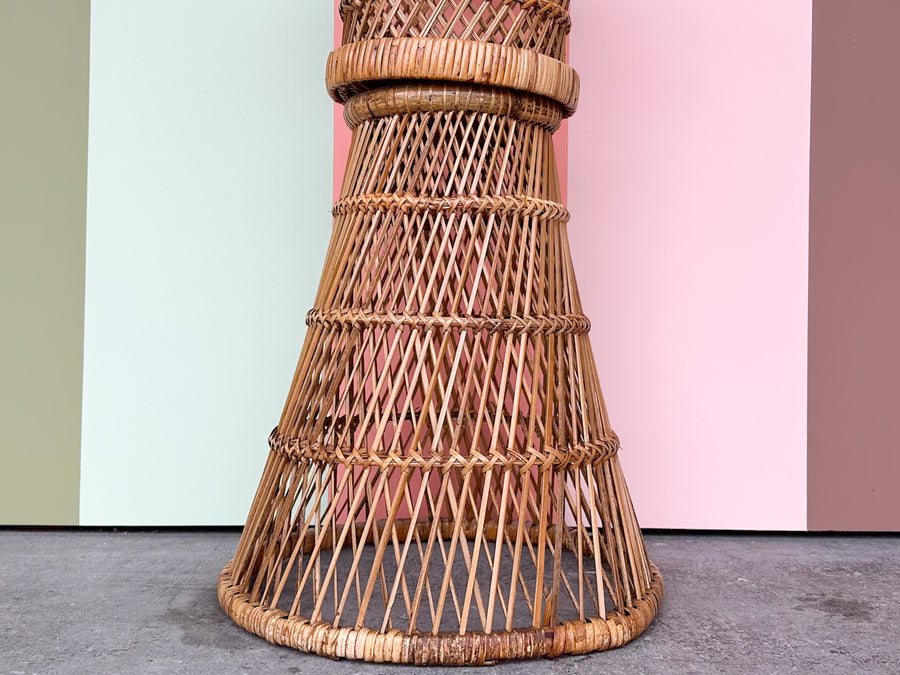 Woven Rattan Plant Stand