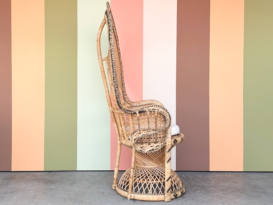 Natural Rattan "Tribal" Peacock Chair