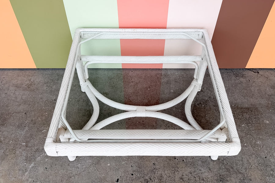 Pencil Reed Twisted Rattan Coffee Table