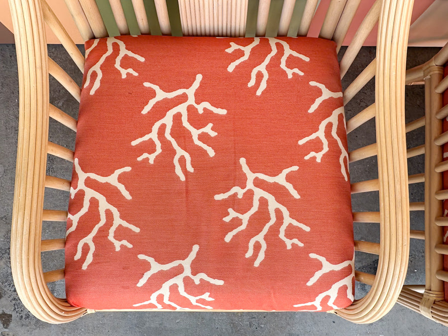 Pair of Coastal Rattan Lounge Chairs