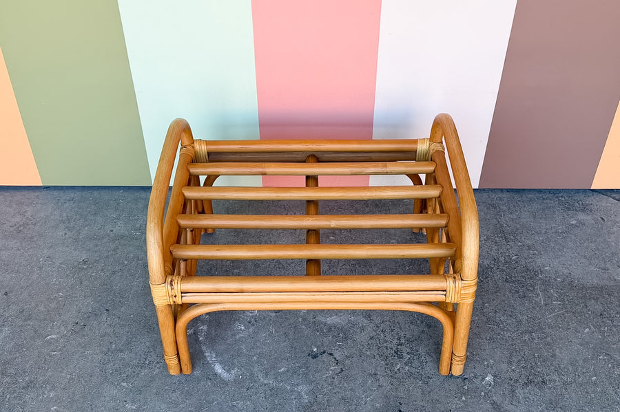 Rattan Lounge Chair and Ottoman