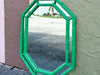 Grasshopper Green Faux Bamboo Octagon Mirror