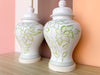 Pair of Green Leaf Icing Lamps