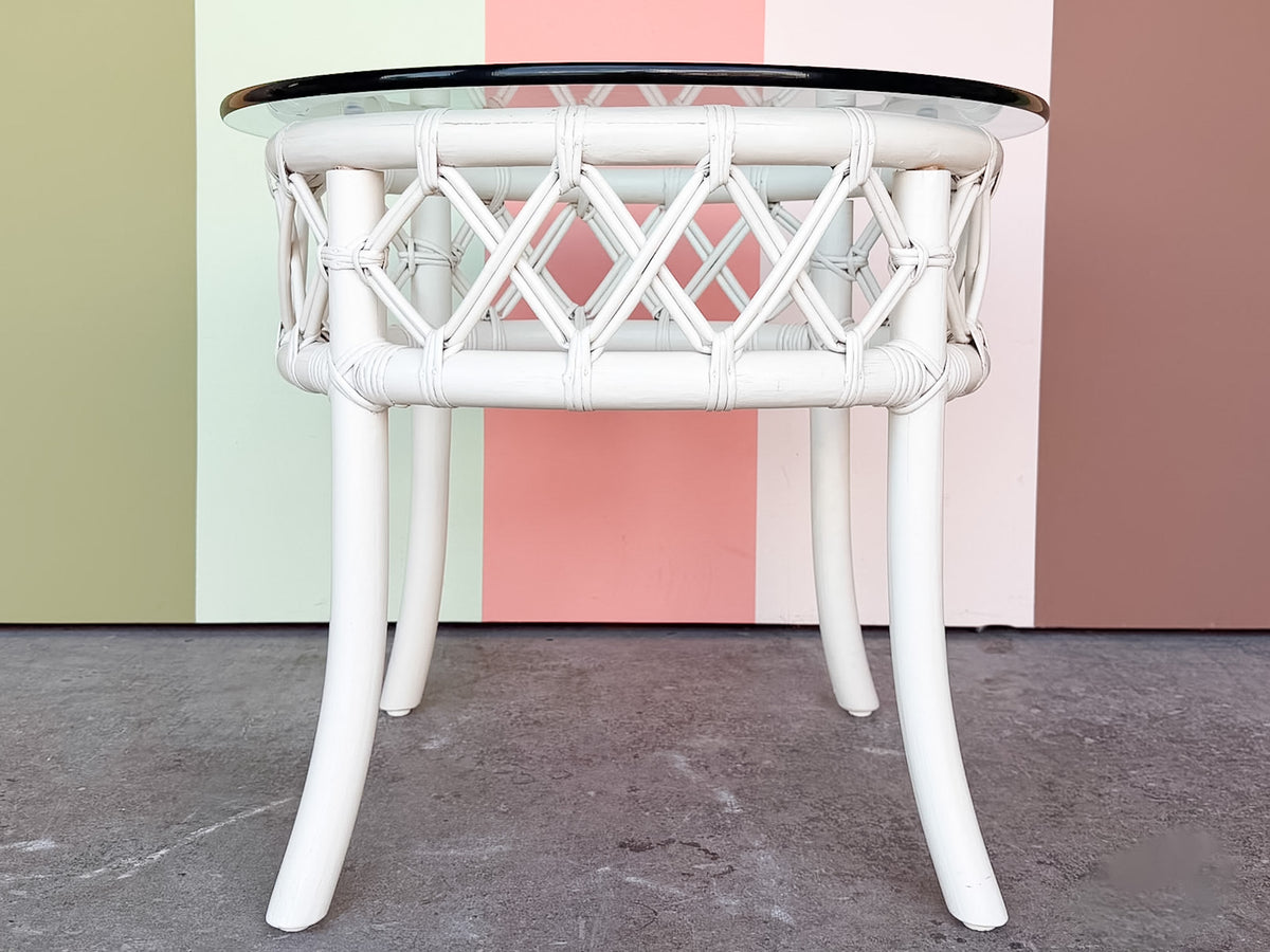 Ficks Reed Rattan Lattice Side Table