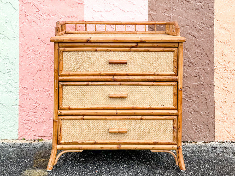 Island Chic Oversized Rattan Nightstand
