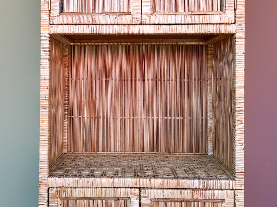 Island Style Rattan Wrapped Cabinet