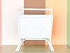 White Rattan Magazine Rack
