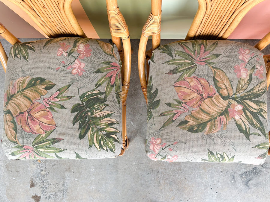 Set of Four Island Style Rattan Dining Chairs