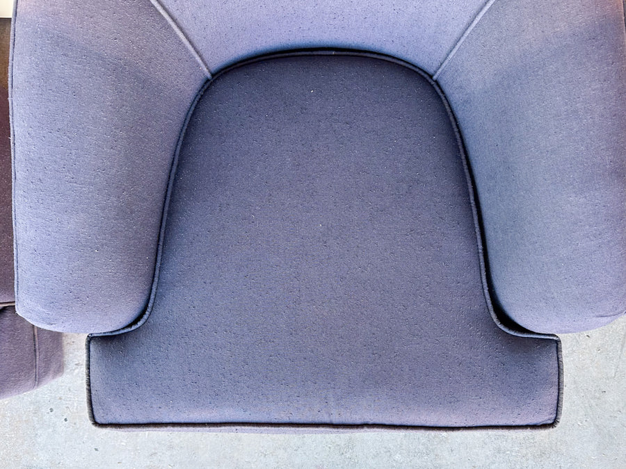 Pair of Cute Navy Upholstered Chairs
