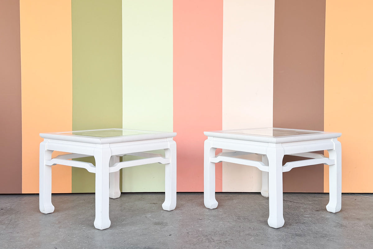 Pair of Ming Style Fretwork Side Tables
