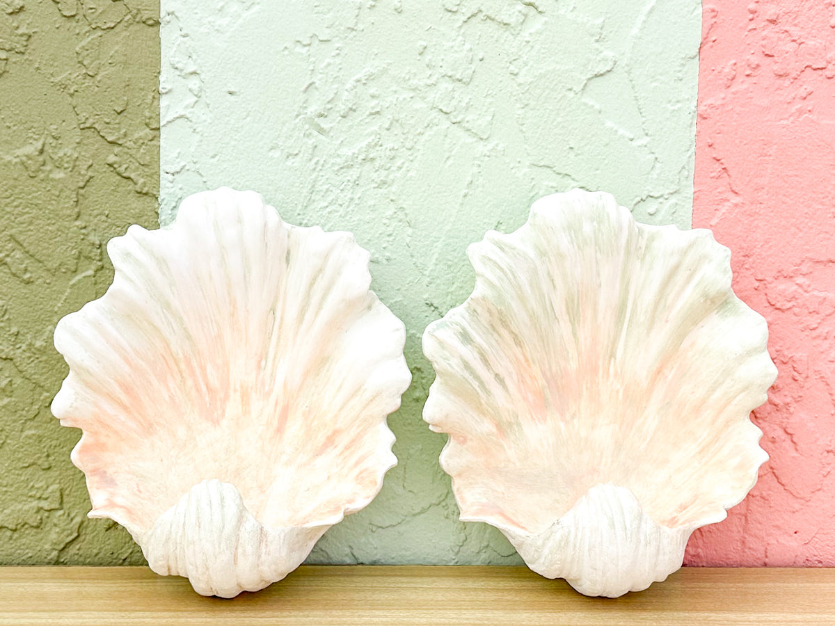 Pair of Clam Shell Wall Sconces