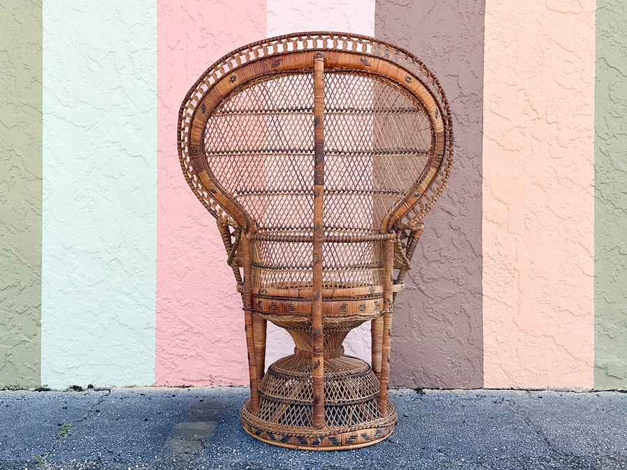 Petite Natural Rattan Peacock Chair