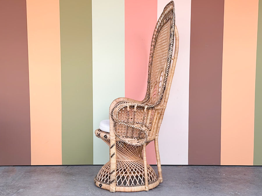 Natural Rattan "Tribal" Peacock Chair