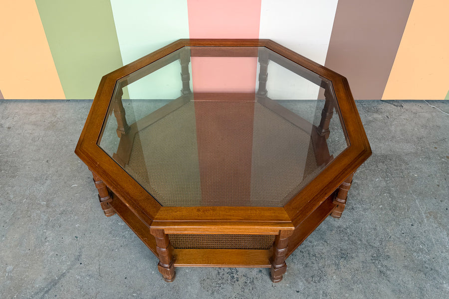 Handsome Faux Bamboo Coffee Table
