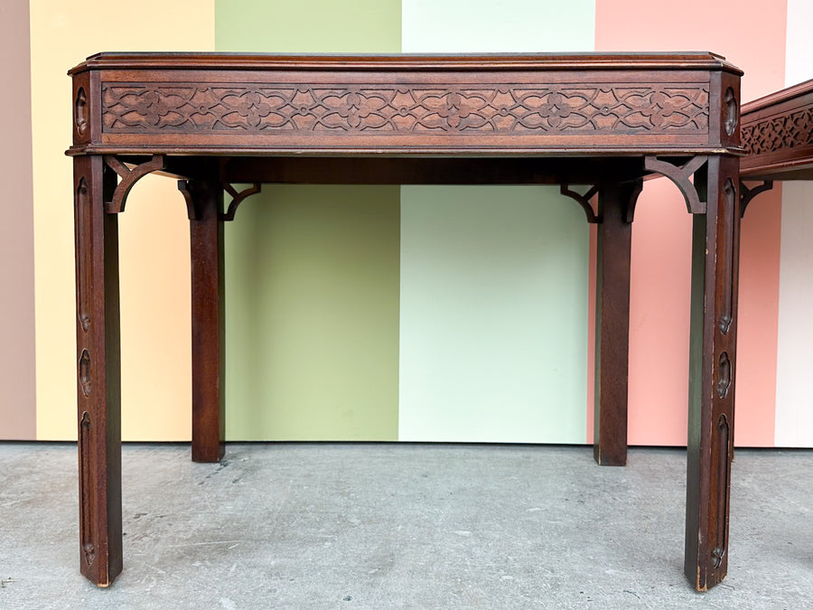 Pair of Handsome Fretwork Side Tables
