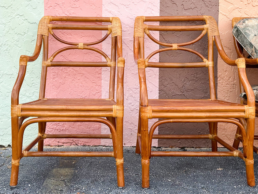 Set of Four Rattan Dining Chairs