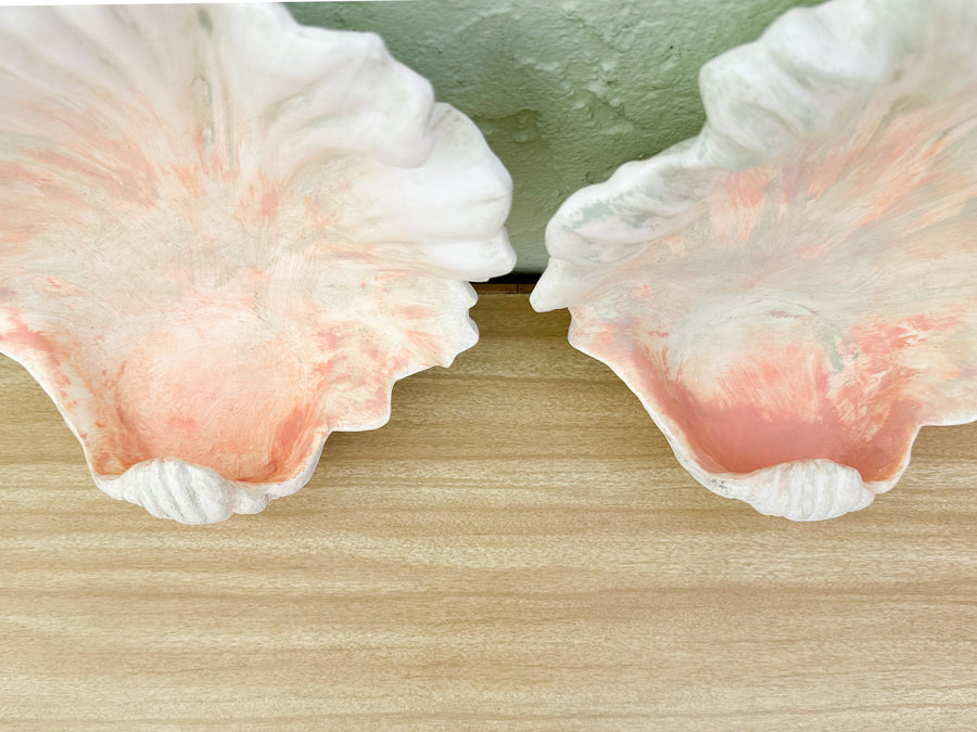 Pair of Clam Shell Wall Sconces