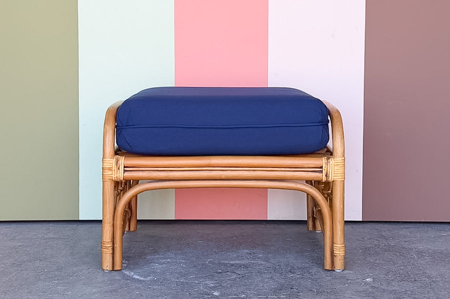 Rattan Lounge Chair and Ottoman
