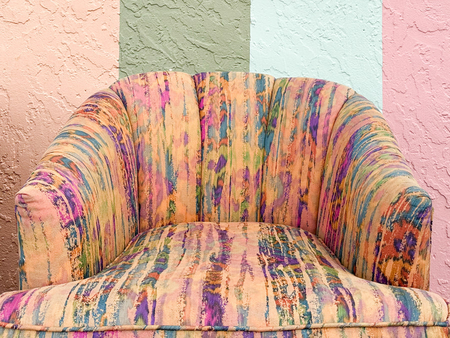 Pair of So Colorful Barrel Swivel Chairs