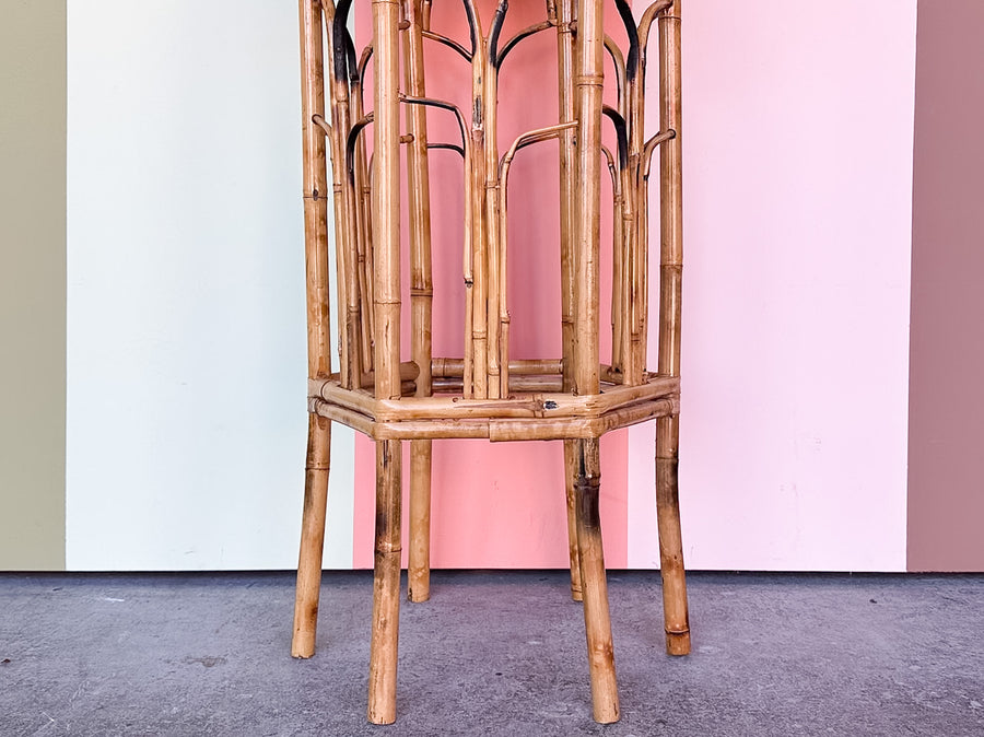 Hexagon Tortoiseshell Rattan Plant Stand