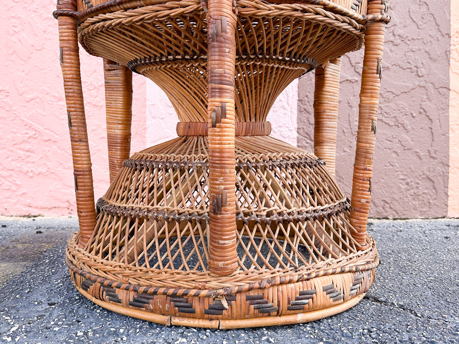 Petite Natural Rattan Peacock Chair