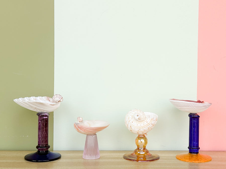 Set of Four Colorful Shell Coupes