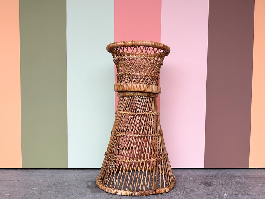 Woven Rattan Plant Stand