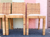 Set of Eight Baldwin Style Rattan Wrapped Dining Chairs