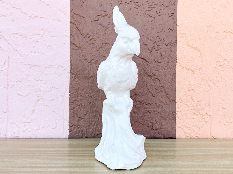 White Ceramic Cockatoo