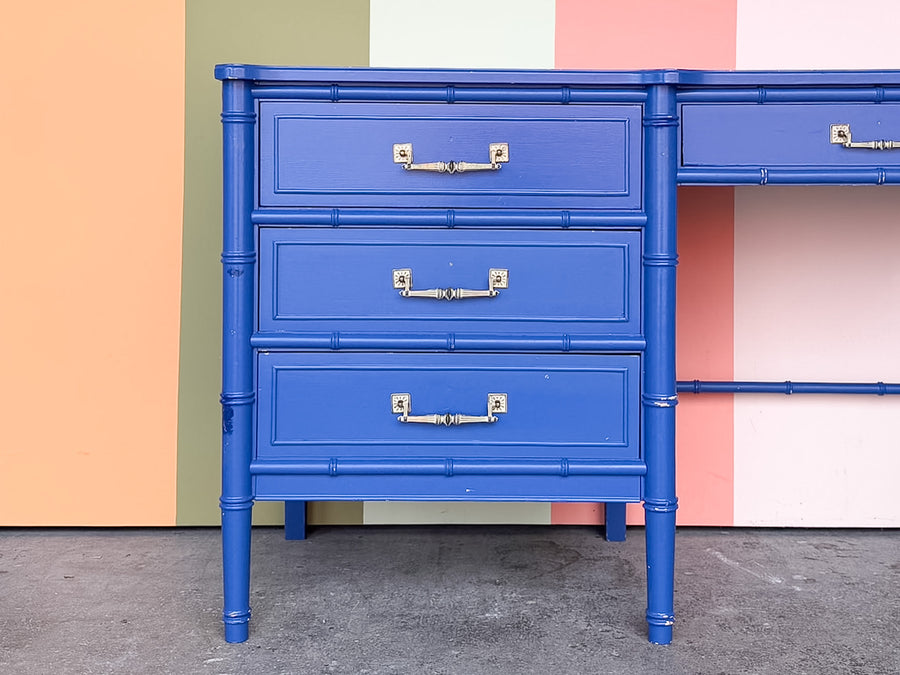 Painted Henry Link Faux Bamboo Desk