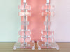 Pair of Lucite Stacked Lamps