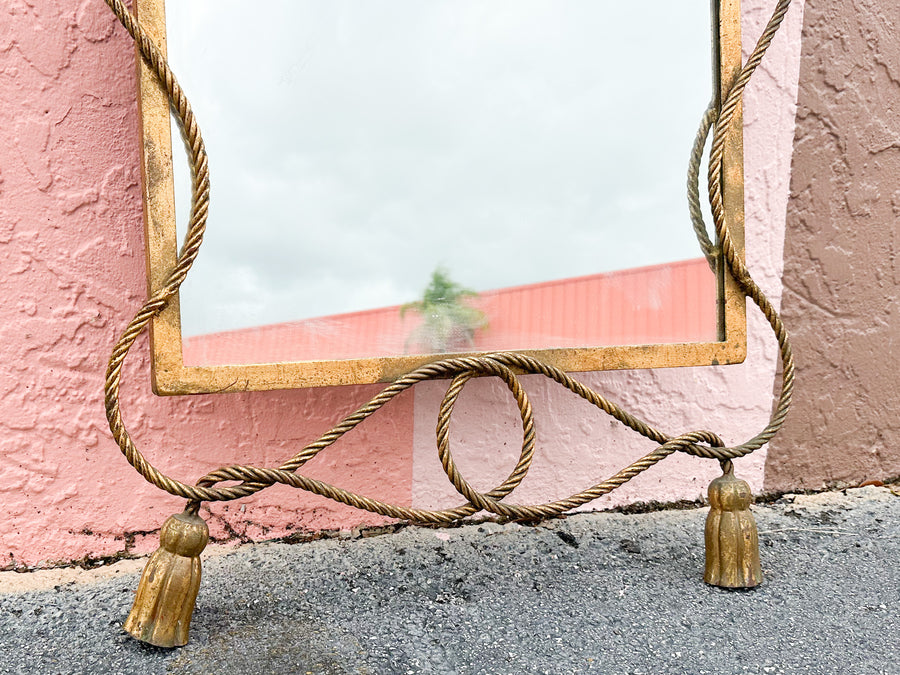 Italian Metal Rope and Tassel Mirror