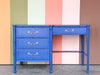Painted Henry Link Faux Bamboo Desk