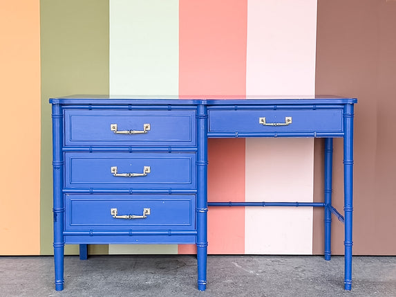 Painted Henry Link Faux Bamboo Desk