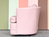Pretty In Pink Upholstered Swivel Barrel Chair
