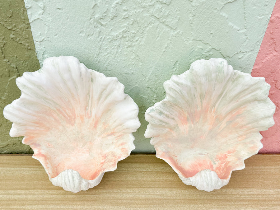 Pair of Clam Shell Wall Sconces