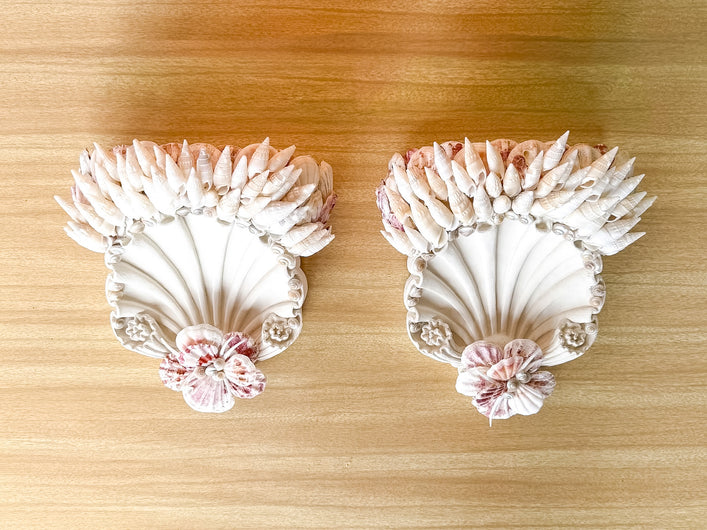 Pair of Shell Chic Wall Shelves