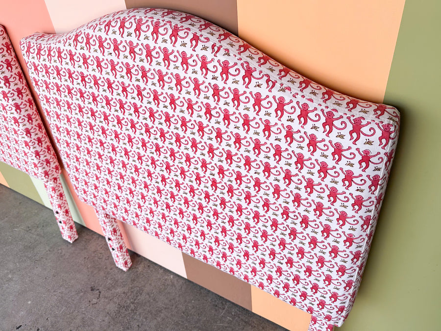 Pair of Roller Rabbit Upholstered Twin Headboards