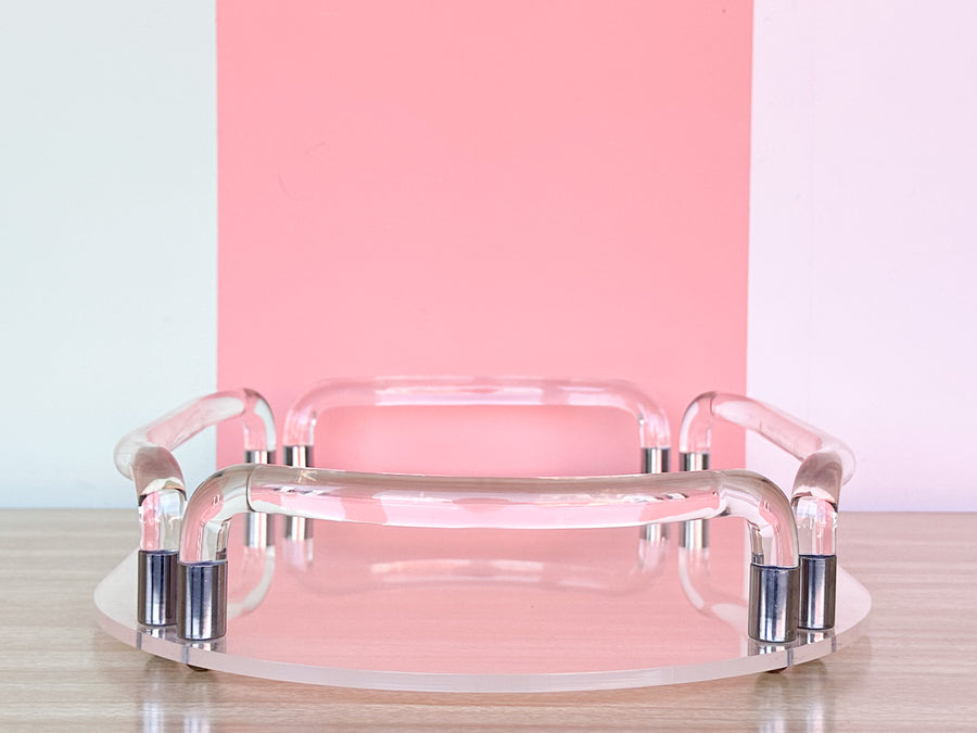 Lucite and Chrome Tray