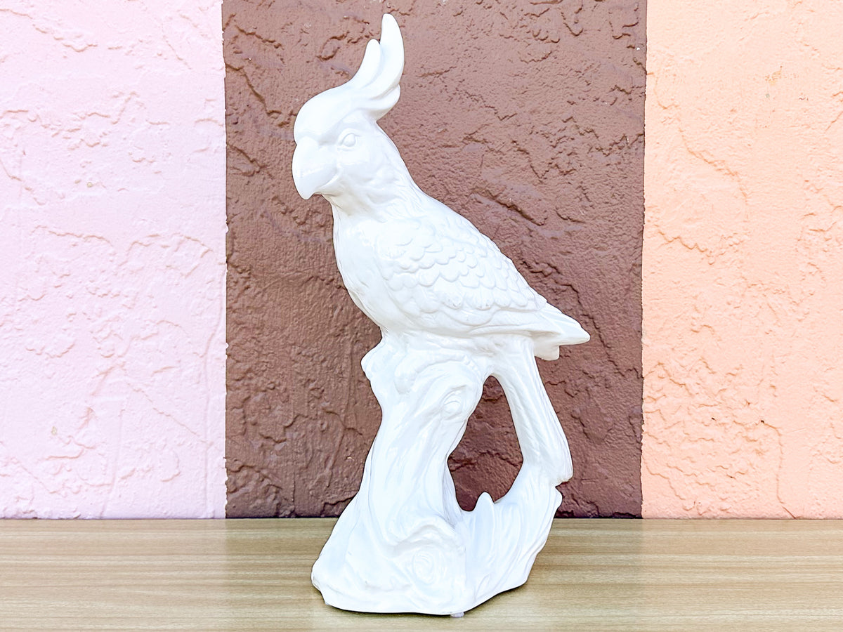 White Ceramic Cockatoo