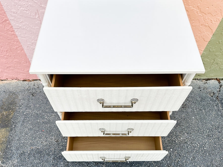 Oversized Faux Bamboo Nightstand