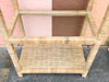 Pair of Coastal Chic Rattan Etageres