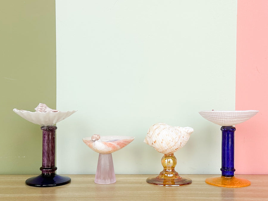 Set of Four Colorful Shell Coupes